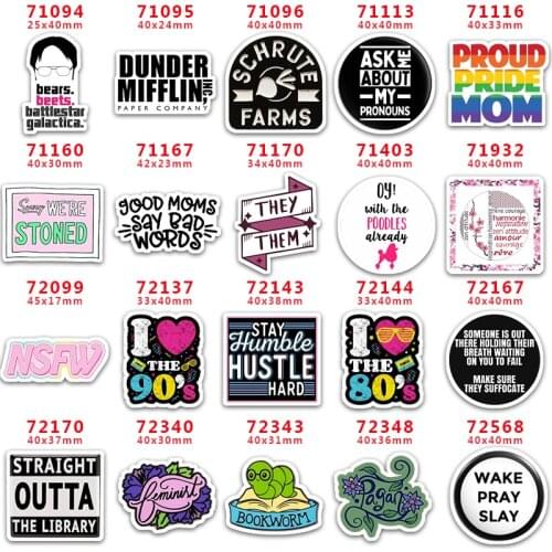 30pcs/lot MOM and Baby Notes Flat Resins Language Boss Planar Resin For Hair Bow Characters PR71094