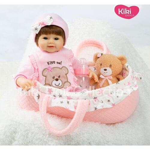 46CM bebe reborn doll new design lifelike real touch reborn baby girl toys toddler Bonecas Doll for Kid gifts