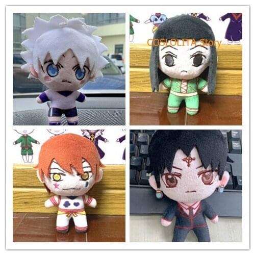 Anime HUNTER × HUNTER Illumi Killua Zoldyck Kulolo Hisoka Cute Plush Doll Keychain Pendant Stuffed Toys Key rings Xmas Gifts