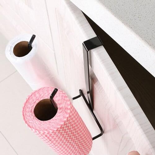 Roll Paper Holder for Kitchen Toilet Punch Free Wall Mount Towel Rack Household SDF-SHIP