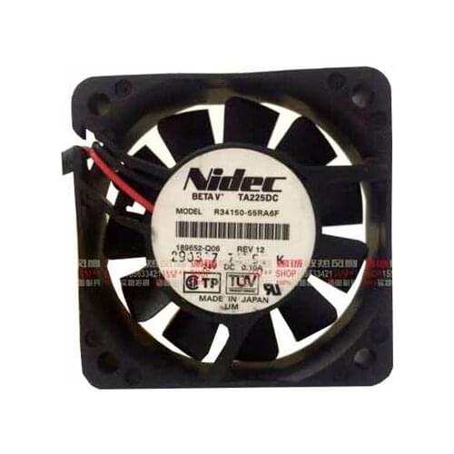 Nidec R34150-55RA6F DC 24V 0.1A 60x60x15mm 2-Wire Server Cooling Fan