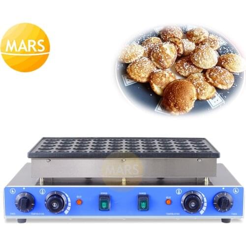 Electric 50 Holes Mini Pancakes Machine Poffertjes Grill Dutch Waffle Maker Iron Pan Equipment Pancake Machine Baker