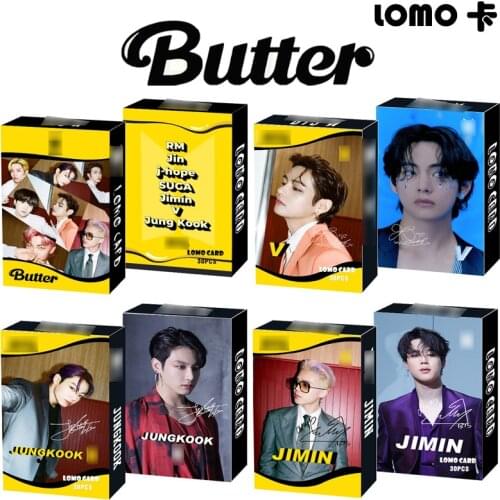 KPOP 30PCS/SET South Korean Groups Bangtan Boys Lomo Card Poster New Album BUTTER PhotoCard Cards Wall Banner JUNG KOOK JIMIN