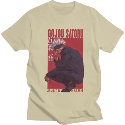 Fashion Jujutsu Kaisen Ryomen Sukuna T Shirt Men Pre-shrunk Cotton Tee Tops Yuji Itadori Tshirt Short-Sleeve Printed T-shirt