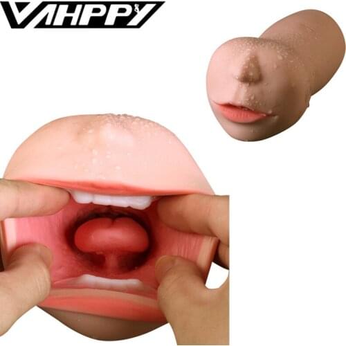 Male masturbator Masturbation cup 3D Deep Throat Oral Sex toy for men Pocket pussy silicone real vagina sextoy pour homme Gay