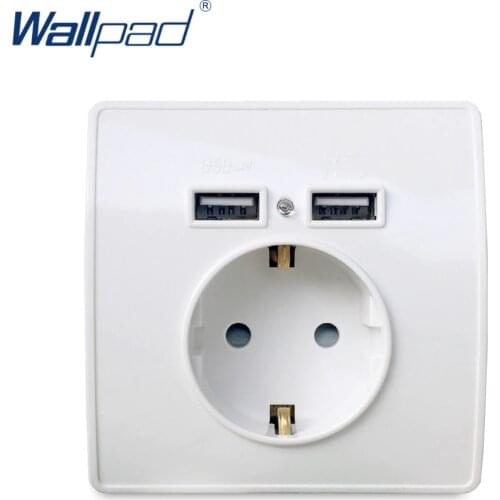 Smart Home 2A Dual USB Port Wall Charger Adapter Charging Socket With USB Wall Adapter EU Plug Socket Power Outlet