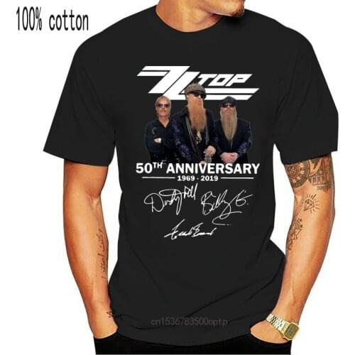 New ZZ TOP BAND 50 YEARS ANNIVERSARY T-SHIRT FULL SIZES-5XL