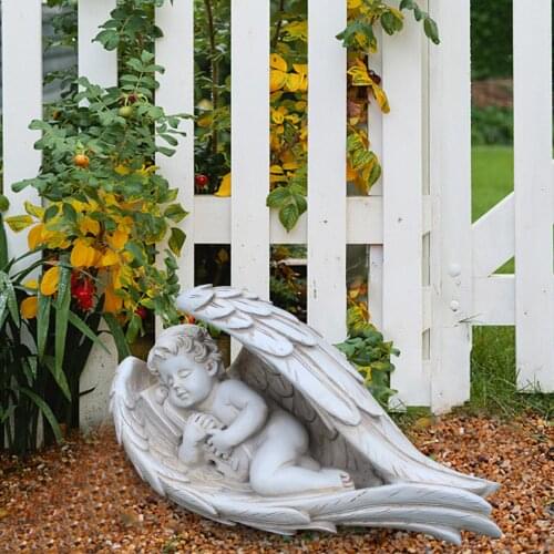 NEW Resin Angel Boy Statue Garden Decor Sculpture Home Decor Gifts Ornament Modern Art Sketch Model Accessories