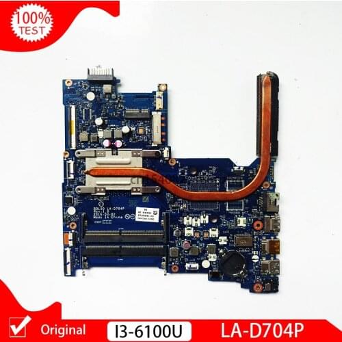 Original 854946-601 854946-001 828946-501 with I3-6100U CPU for HP 250 G5 15-AY 15-AC TPN-C125 Laptop Motherboard BDL50 LA-D704P