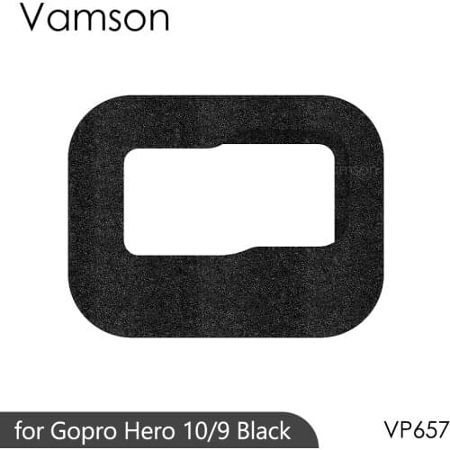 Vamson for Windproof Wind Foam Noise Reduction Cover Case For Gopro Hero 9 Foam Windscreen Black Camera Sponge protect VP657