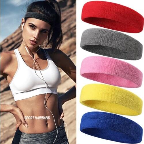Unisex Elastic Absorbing Yoga Headband Running Fitness Headwear Women Men Turban Head Warp Head Band Sport safe Headbands
