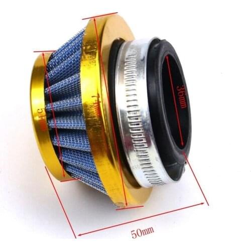 35mm 36mm Gold Metal Air Filter Cleaner Pod for 125 140cc Pit Quad Dirt Bike ATV