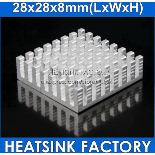 5Pcs/Lot 28x28x8mm Aluminum Radiator Heat Sink Extrusion Cooler with Thermal Tape