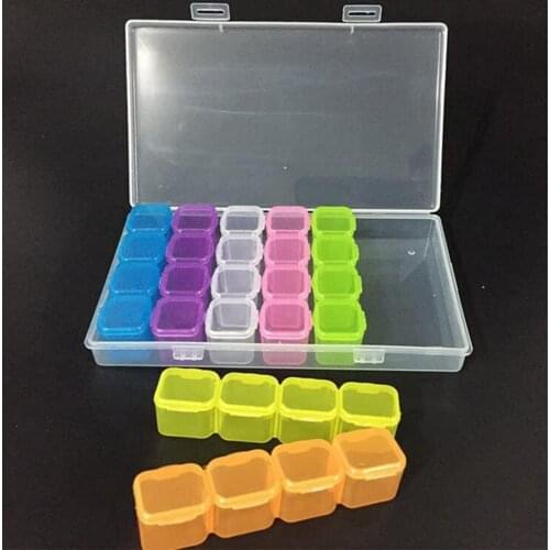 5D DIY Diamond Painting Drill Box Jewelry Box Rhinestone Embroidery Crystal Bead Organizer Storage Case Container