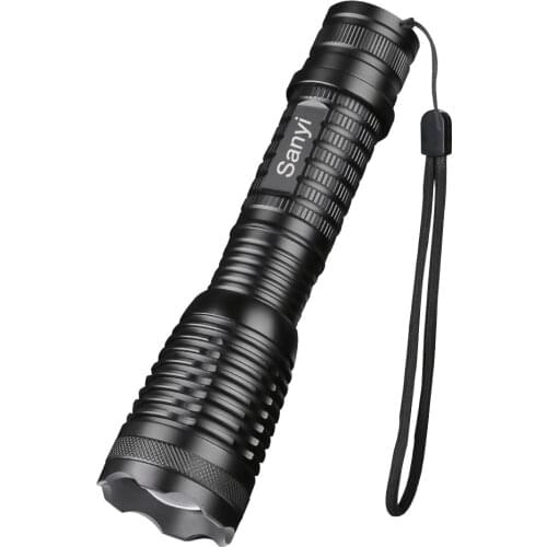 High Bright 3800 Lumens XM-L T6 LED Tactical Flashlight 5-Mode Zoomable Linternas LED Torch Lantern by 1*18650 or 3*AAA
