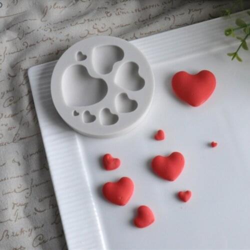 Love Heart Silicone Mold Fondant Cakes Decorating Tools Silicone Molds Sugarcraft Chocolate Baking Tools For Cakes Gumpaste Form