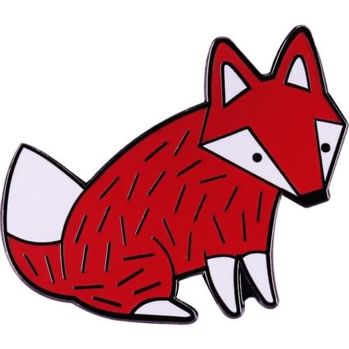 Unique Red Fox Lapel Pin