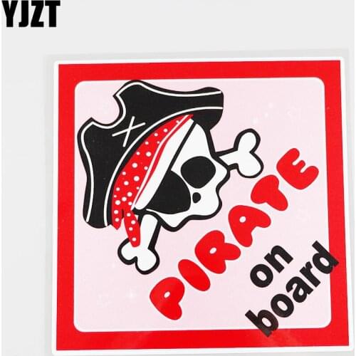 YJZT 13CMX13CM Pirate on board Pvc Decal Styling Accessories Car Sticker Window 13A-0105