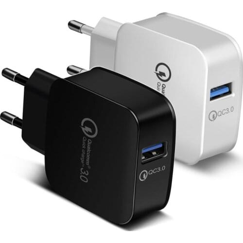 QC3.0 charger Quick charger 3.0 EU/US fast charger 18W Fast USB Charger Adapter for Samsung S9 S8+ Xiaomi 5 Huawei honor LG G4