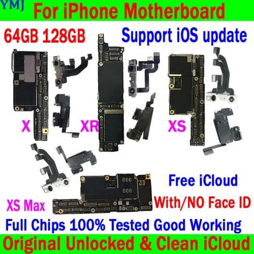With/Without Face ID 64GB 128GB 256GB Full Chips MainBoard 100% Original Unlocked Tested Good Working For iPhone XR MotherBoard