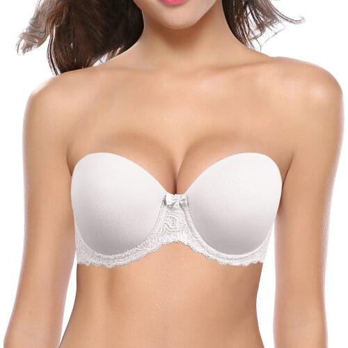 New Sexy Lace Bras For Women Lingerie Bra Underwire Strapless Halter Push UP Unpadded 32 34 36 38 40 42 44 46 B C D E F G