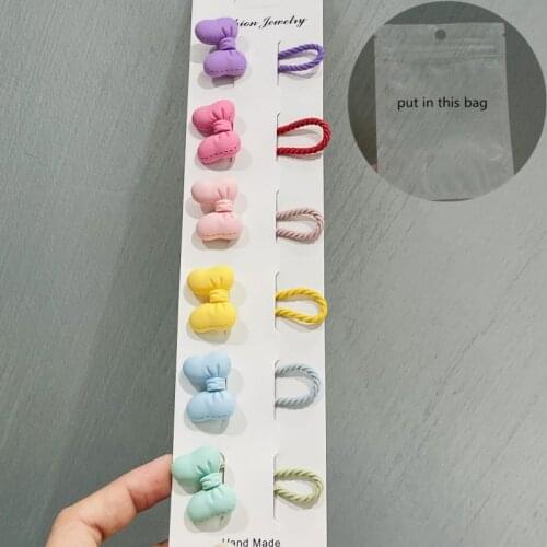 1Set Children Cute Cartoon Animal Candy Stars Hair Bands Girls Baby Lovely Scrunchies Rubber Bands Kids Hair Accessories