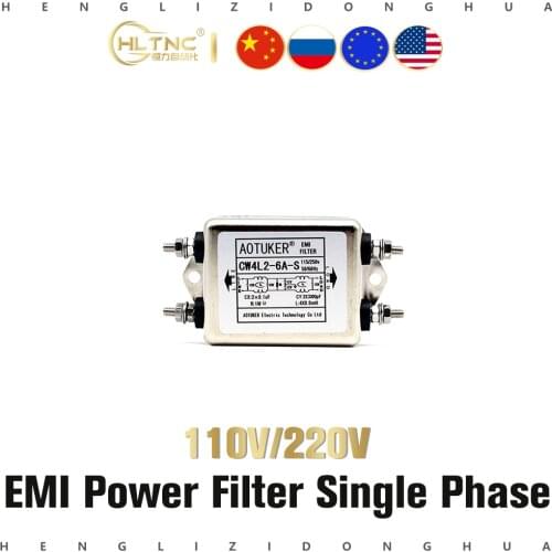 1PCS 115v 250v 110v 220v 60/50HZ Anti-interference power supply EMI Filter CW4L2-20A-S CW4L2-6A-S CW4L2-10A-S purifier for CNC