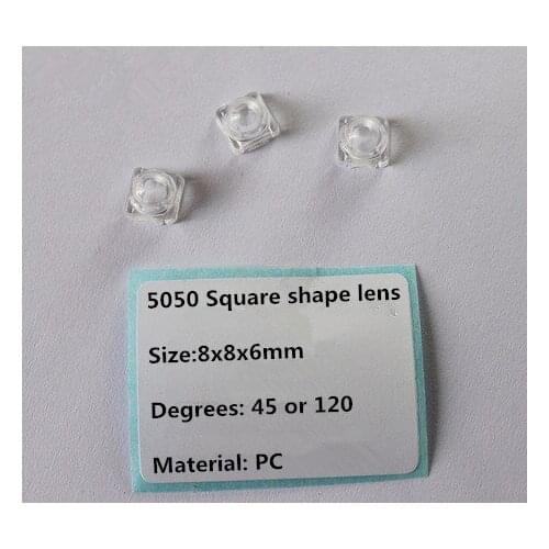 10 pcs 5050 SMD lens 8x8x6mm contour light degrees 45mm and 120mm