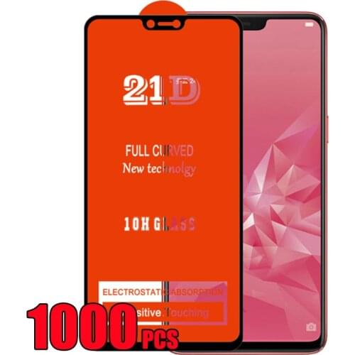 1000pcs 21D Tempered Glass Film Guard Screen Protector Full Glue For OPPO Reno 6 6Z 5 Lite 5A 5F 5K 5Z Realme V11 V13 V15 V25 K9