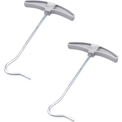 2Pcs 17cm Tent Peg Pullers Steel Hook Extractor Ground Nail Remover Lifter Awning Camping Tool
