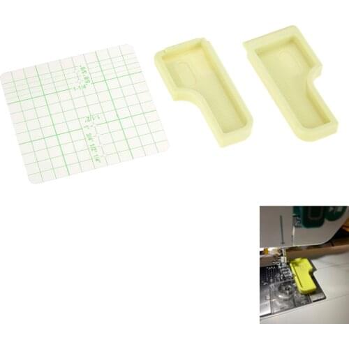 3pcs/set Stitch Guide Manual Sewing Machine Powerful Ruler Seam Allowance Positioning Plate Fabric Bias tape maker Craft Hicello