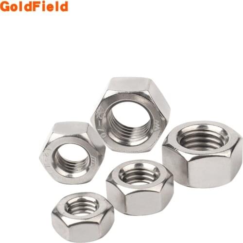 50pcs/100pcs 304 stainless steel DIN934 GB52 hex hexagon nuts bolts M2 2.5 3 4 5 6 8 10 12 14 16 18 20 22 24 27 30 33 36