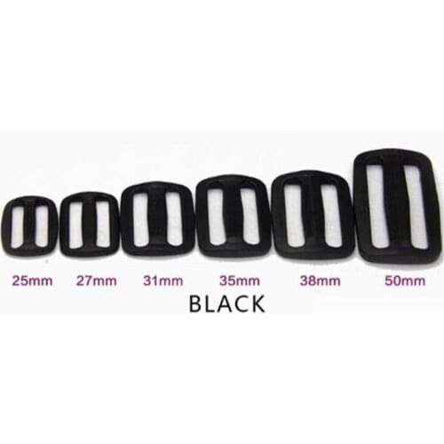 500pcs six size for you choose Adjustor Triglides Slides for Buckles Leather strap Belt Webbing Black