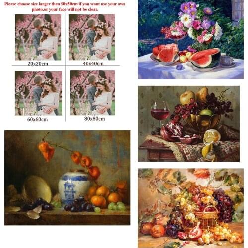 5D Diy Diamond Painting Jar Apple Pomegranate Square Diamond Round Diamond Full Diamond Cross Stitc Mosaic Home Decora
