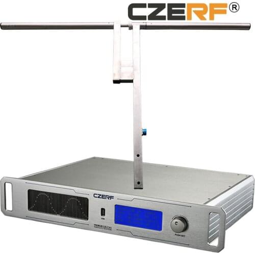 Free Shipping CZE-T1K1 1000W wireless Stereo Broadcast Tube Amplifier FM Transmitter 87.5~108MHz with antenna kits