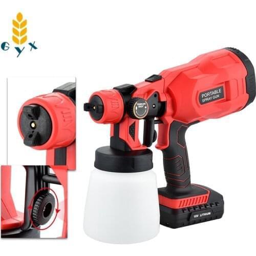 Lithium battery wireless spray gun/latex paint sprayer/electric paint sprayer/rechargeable spray gun/automobile painting tool