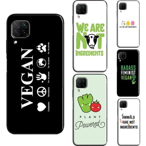 Vegan We Are Not Ingredients Case For Huawei P40 Lite P30 P20 P Smart Z 2019 Nova 5T Honor 20 Pro 10i 8A 8X 9X Cover