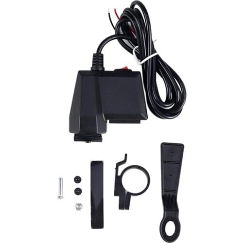 Dual Usb Waterproof Mobile Phone Charger Modification Accessories Motorcycle Mobile Phone Charger + Voltmeter