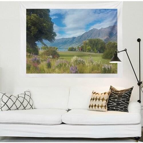 Гобелен Nordic Ins Landscape Background Cloth Wall Decoration Murale Chambre Tapestry Bedside Hanging Bedroom Shade Curtain