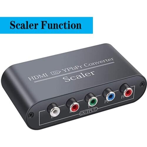 HDMI to RGB Component 5RCA YPbPr Video + R/L Audio Converter with Scaler HD 1080P Adapter for HDTV Monitor Projector