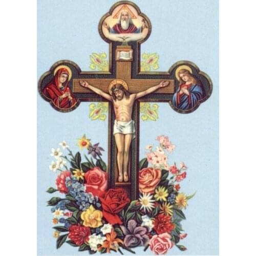 JMINE Div 5D christian jesus religious flower Full Diamond Painting cross stitch kits art Cartoon 3D paint by diamonds