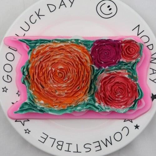 Lace Pattern 4 Fondant Silicone Mold Cake Lace Mold Diy Handmade Light Clay Mold Glue Silicone Mold