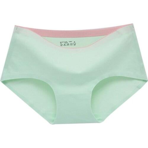 2019 New Hot Sale Cotton No Trace Ladies Panties Color Matching Waist Hip Breathable Sexy Womens Seamless Cotton Briefs