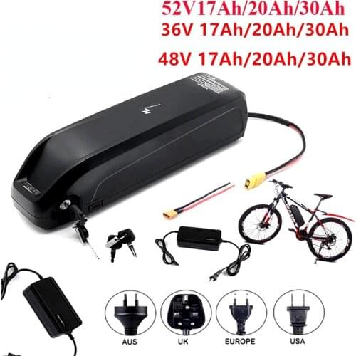 2021 Ebike Battery 48V 20AH 36V 10AH 52V 17AH Electric Bike Samsung Lithium ion 18650 Cells Pack Fit for E Bike Bafang Motor