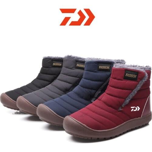 Dawa Men Boots Plus Size 36-46 Couple Winter Fishing Outdoor Sneakers For Winter Boots Shoes Keep Warm Ankle Snow Boots