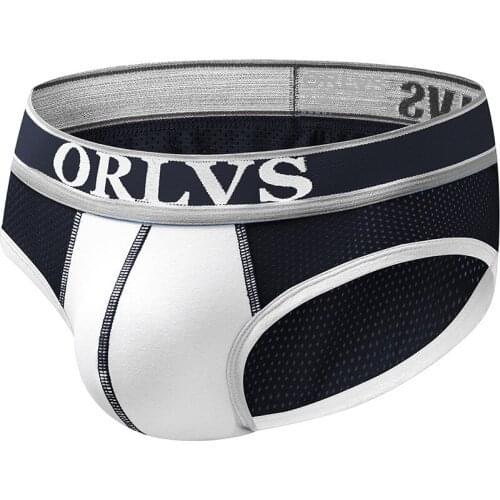 ORLVS mens underwear mesh hole body low waist sexy triangle panties male OR389T