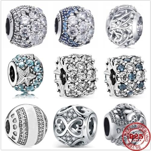 New Original 925 Silver Bracelets Accessories Charm Bead fit Pandora charms silver 925 beads Bracelet for women DIY Jewelry Gift