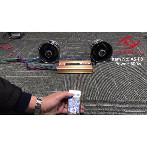 P8- B 600W 26 tone Car Amplifier Electronic siren Alarm 600W horn speaker for Alarm Siren