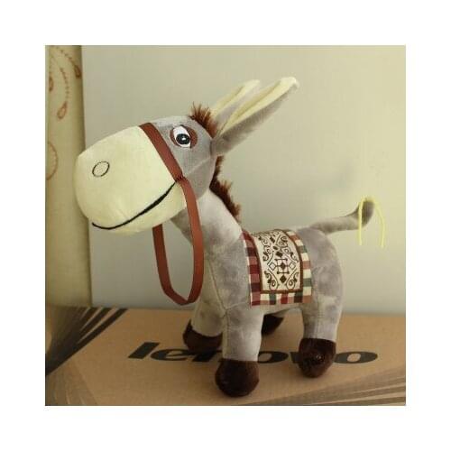 About 25cm cartoon gray donkey plush toy soft doll birthday gift b0469