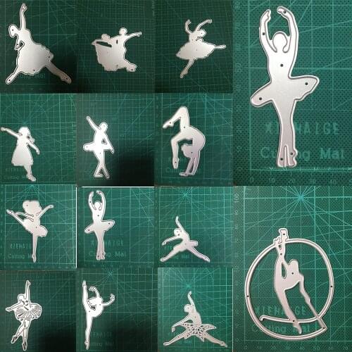 Dancing girl Ballet 2021 metal cutting mold frame stamping DIY die cutting scrapbook embossing template photo album gift card